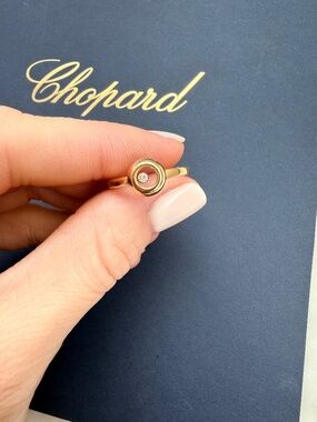 Chopard Miss Happy Diamond Ring 5.75 Yellow Gold
